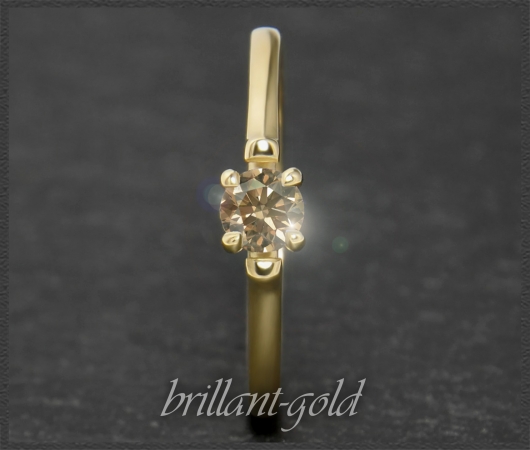 Brillant Solitär 585 Gold Ring 0,29ct, VVS2